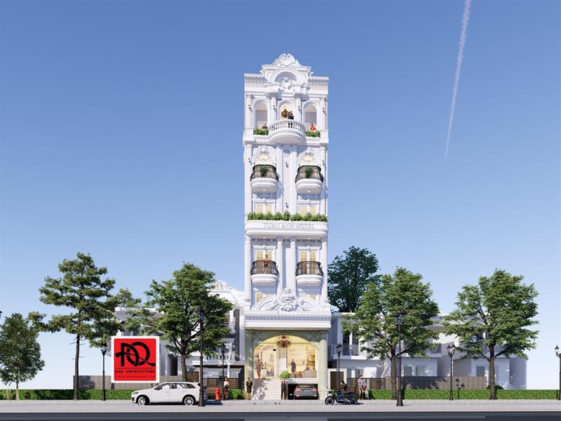 Thiết kế nhà Phan Thiết, Xây nhà trọn gói Phan Thiết, Thi công nhà trọn gói Phan Thiết, Thiết kế Thi công nội thất Phan Thiết Bình Thuận, Công ty Xây dựng Bình Thuận, Thiết kế nhà Bình Thuận, Xây nhà trọn gói Bình Thuận. Vẻ đẹp sang trọng, tinh tế khách sạn Tuấn Anh theo phong cách Tân cổ điển